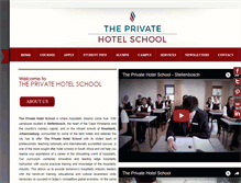 Tablet Screenshot of privatehotelschool.co.za